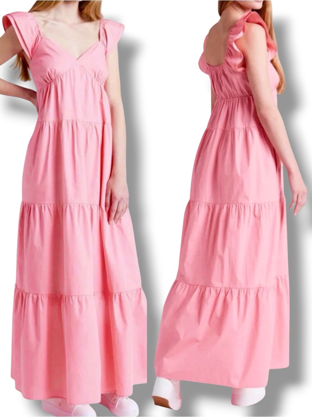 ModCloth Notes Of Grace Maxi Dress Pink Size Large NWT